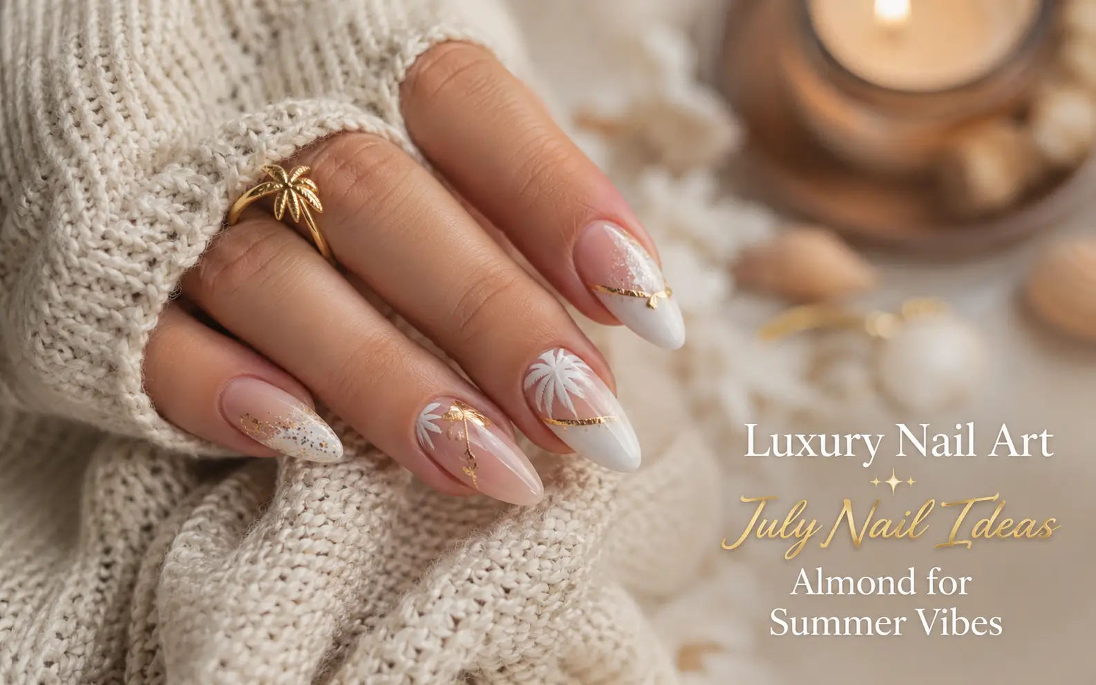 July Nail Ideas Almond