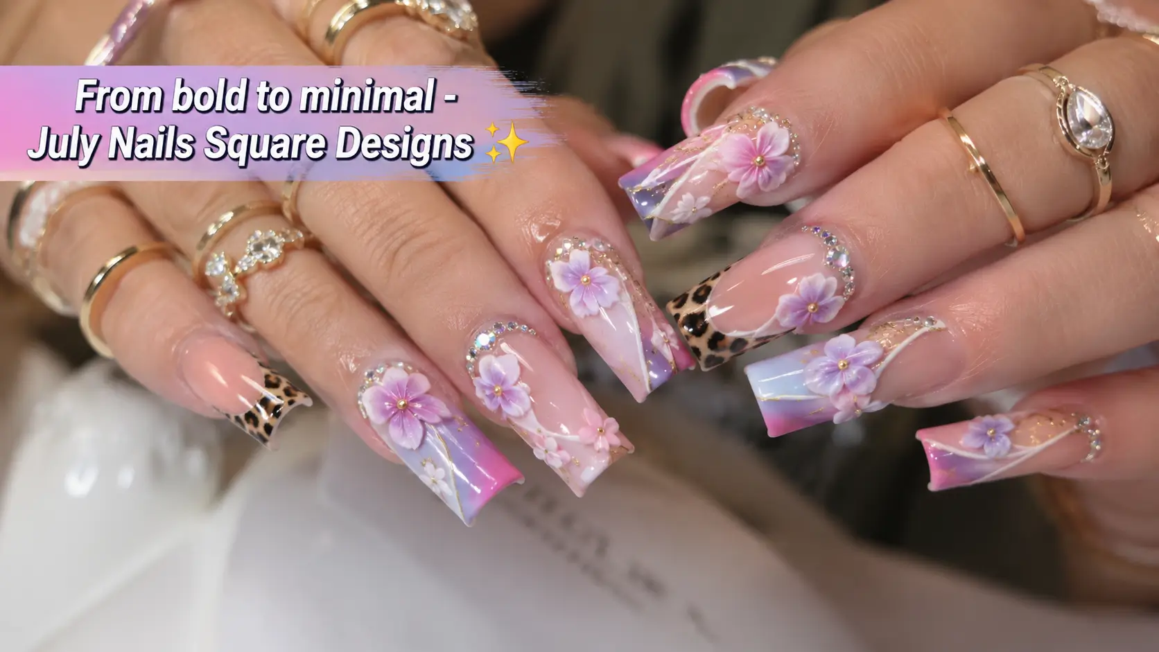 July Nails Square
