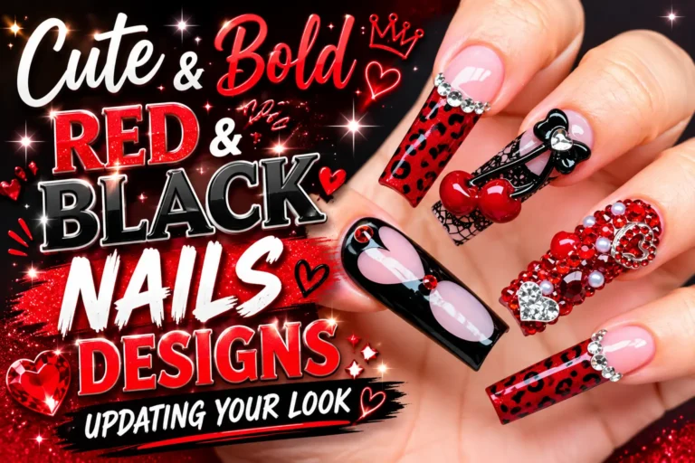 17 Gorgeous Red and Black Nails: To Amplify Your Fierce Look
