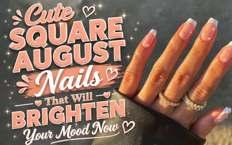 Square August Nails