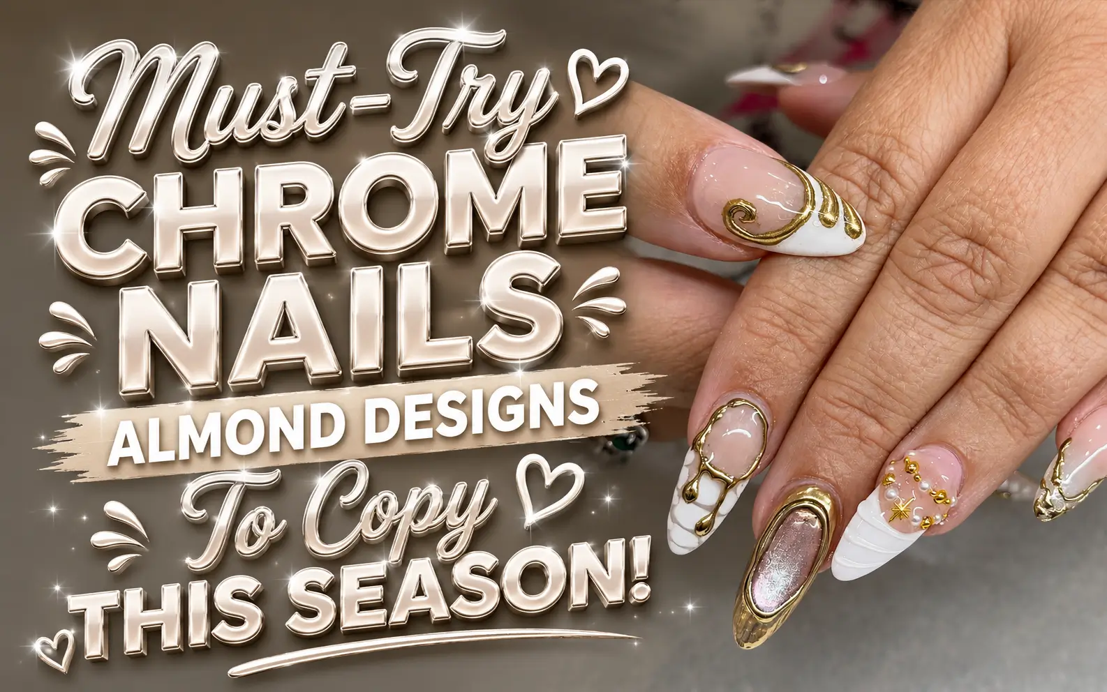 Chrome Nails Almond