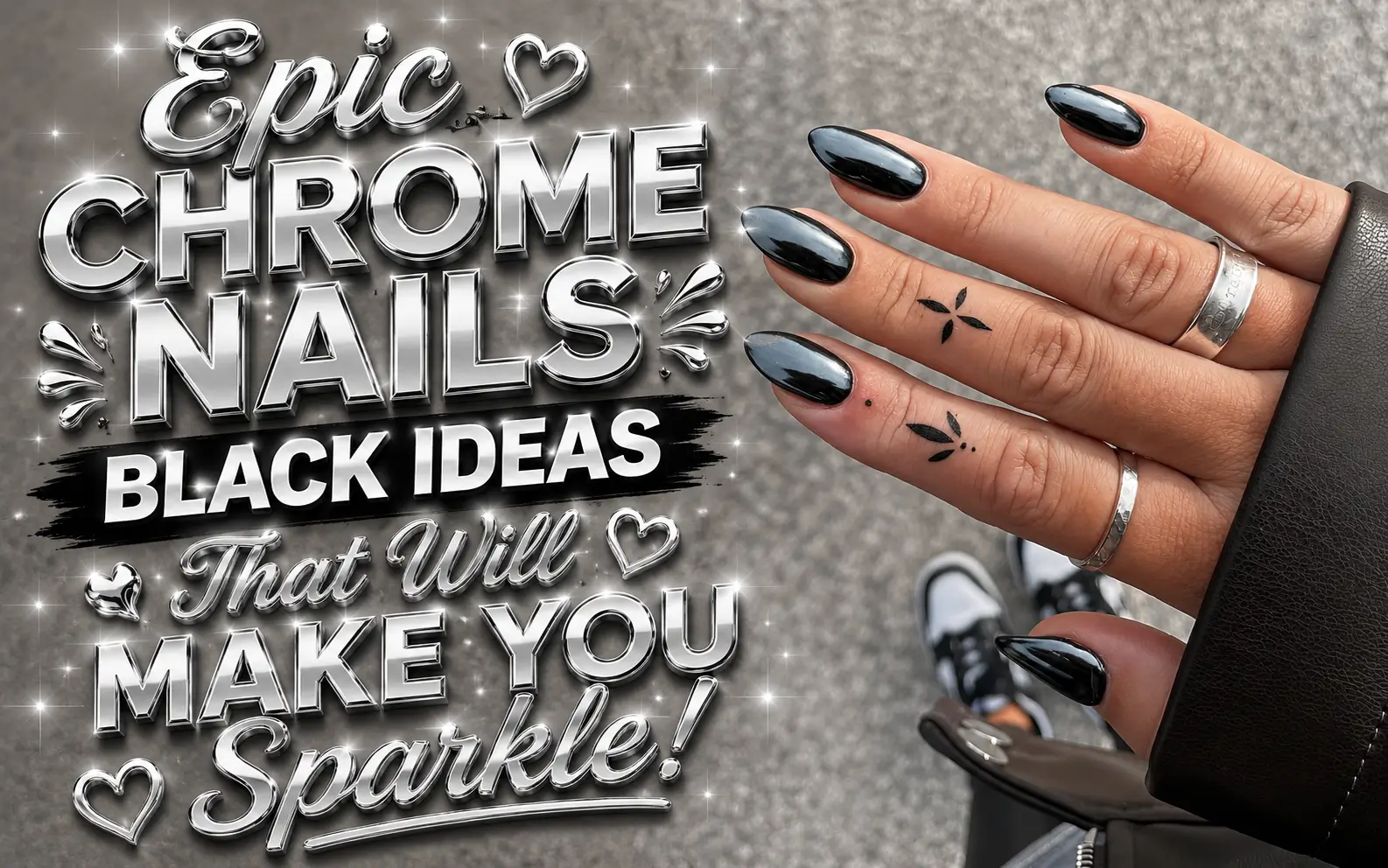 Chrome Nails Black