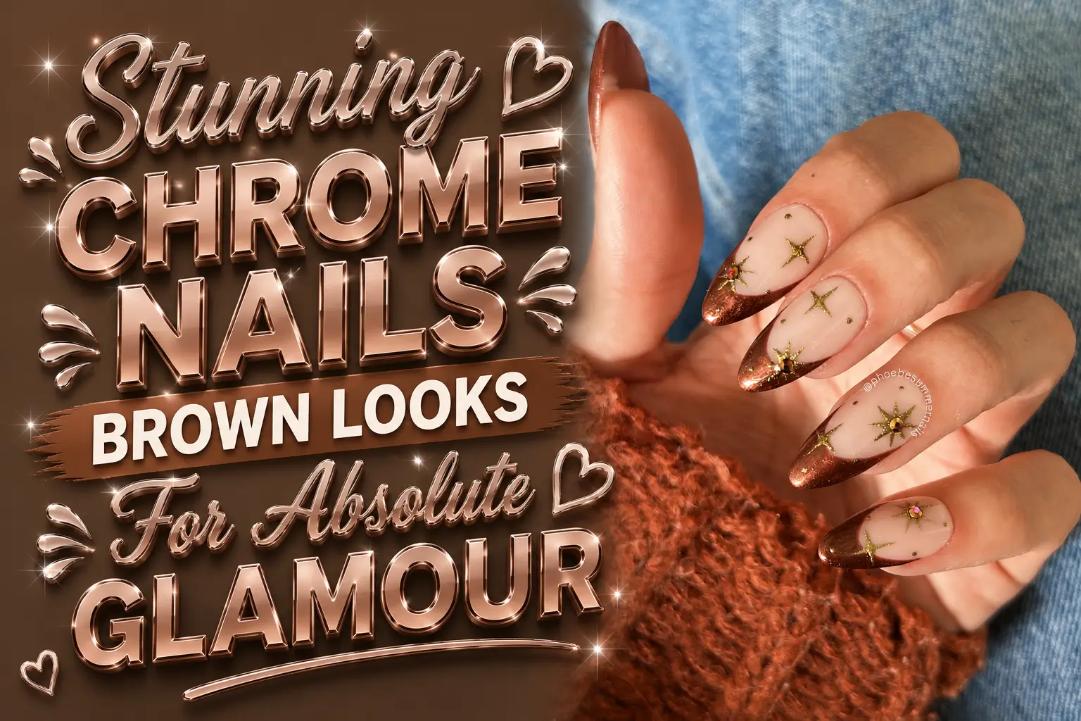 Chrome Nails Brown