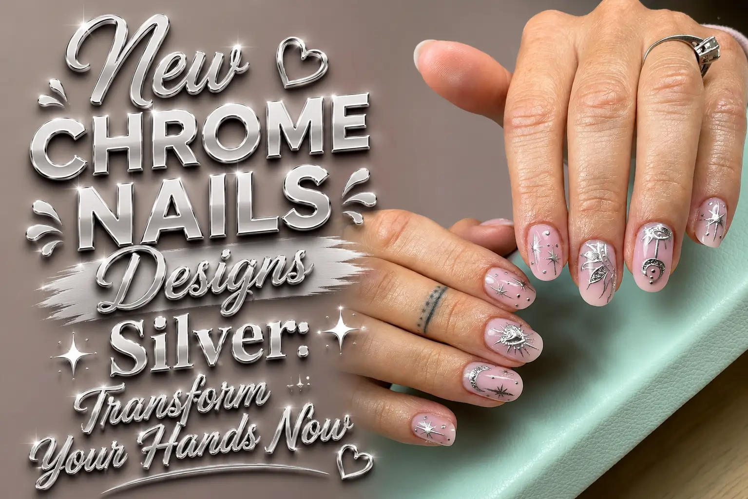 Chrome Nails Designs Silver