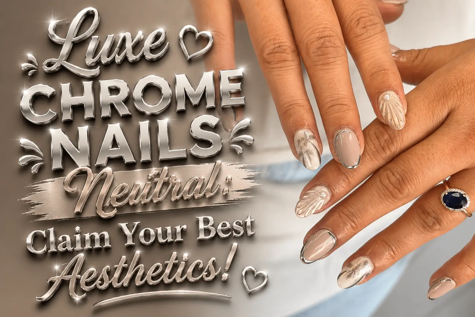 Chrome Nails Neutral
