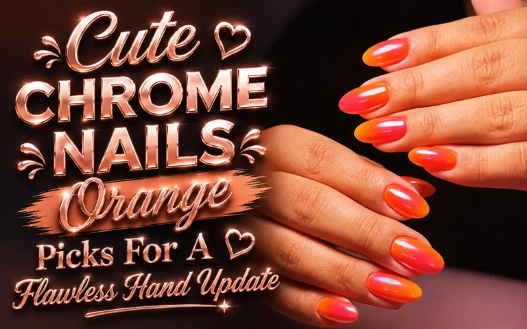 Chrome Nails Orange