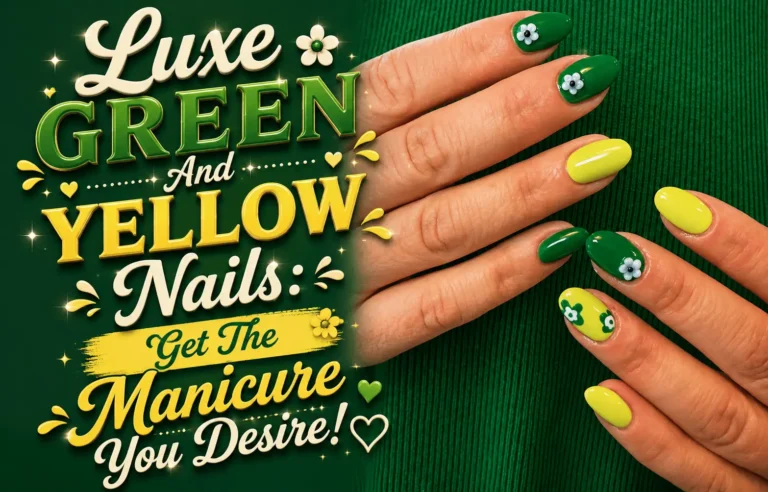 Green And Yellow Nails