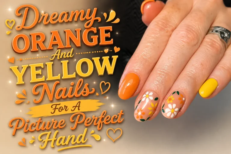 Orange And Yellow Nails