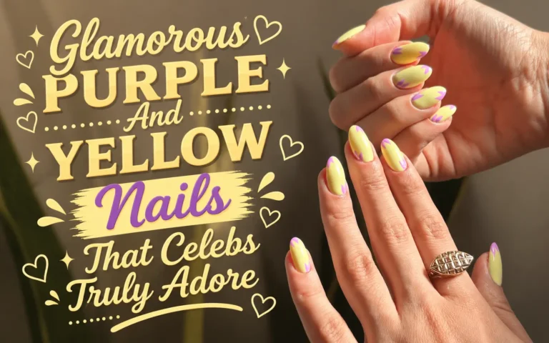 Purple And Yellow Nails