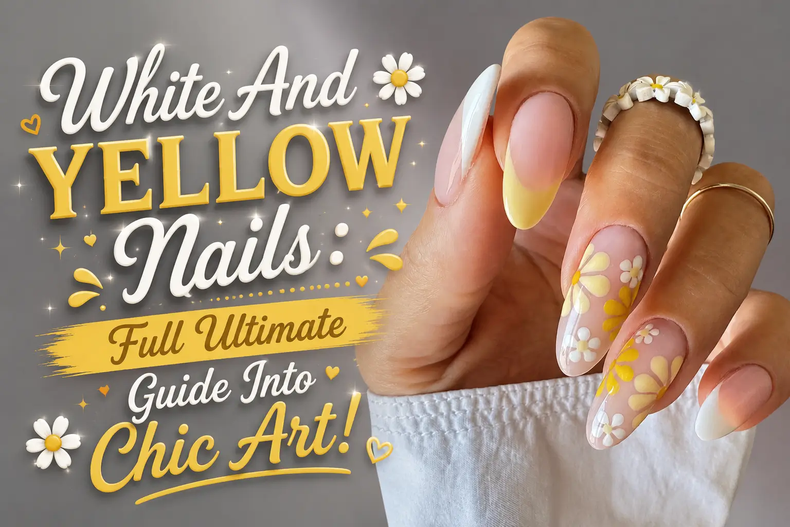 White And Yellow Nails