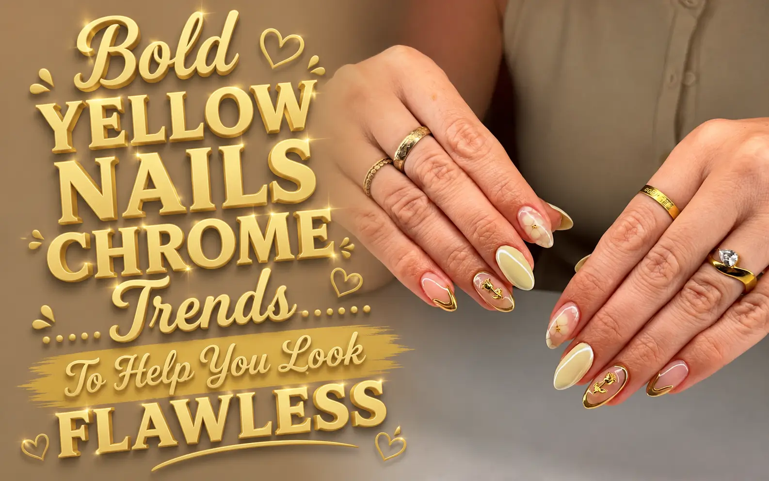 Yellow Nails Chrome