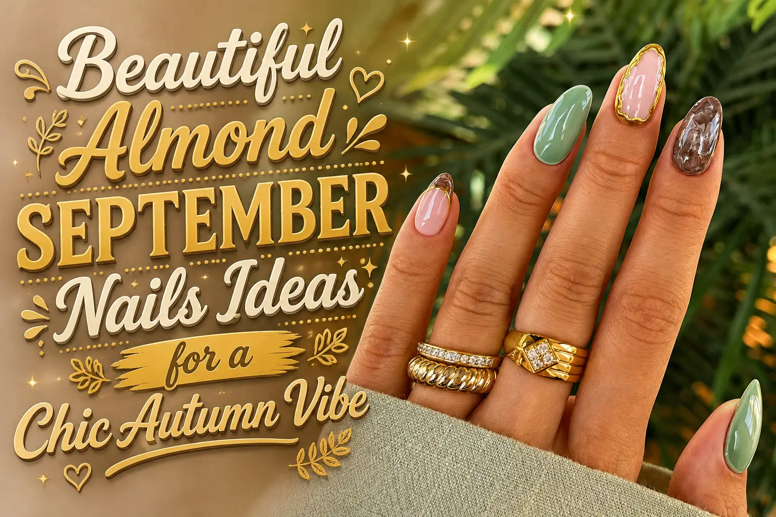 Almond September Nails