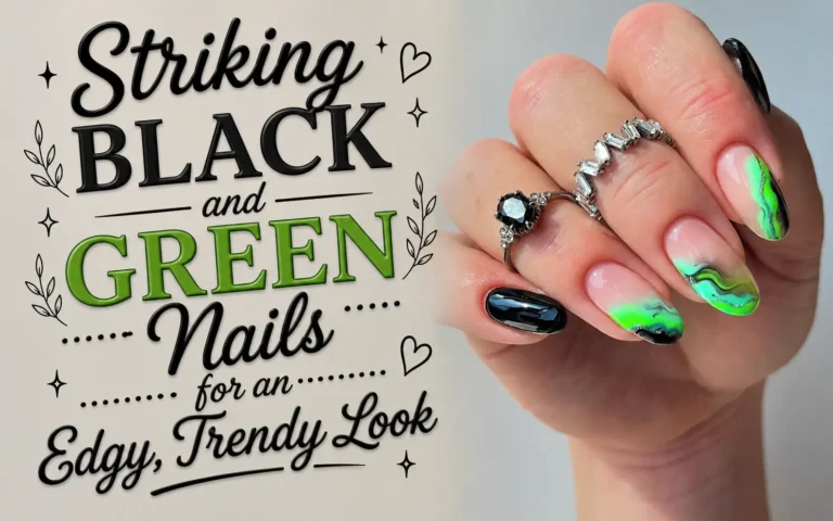 Black and Green Nails