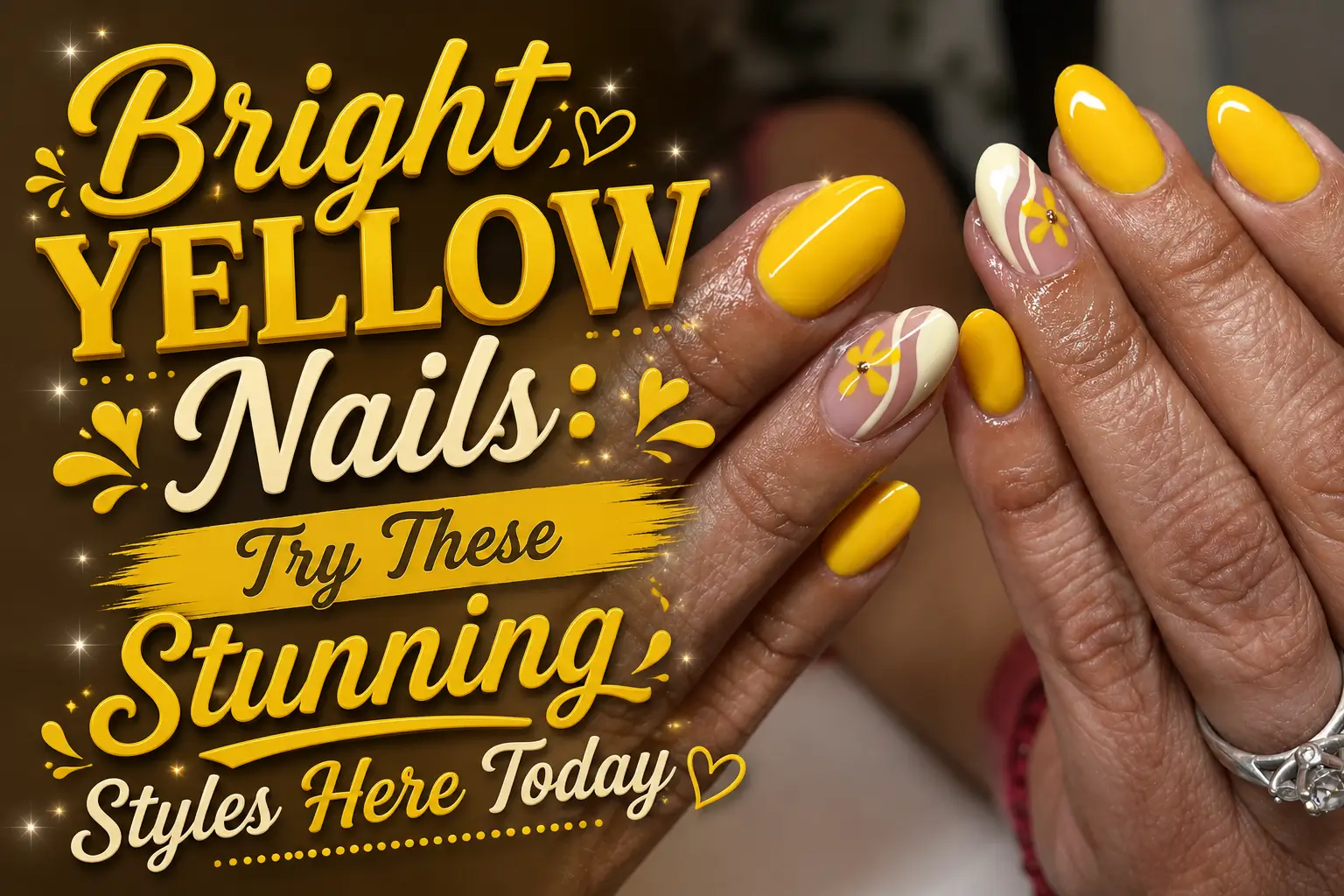 Bright Yellow Nails
