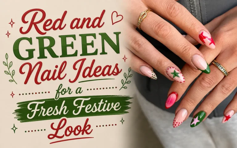 Red and Green Nails