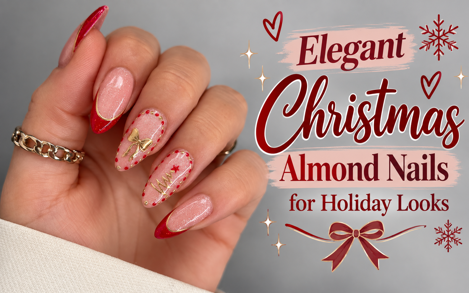Christmas Nails for Almond Shaped Nails