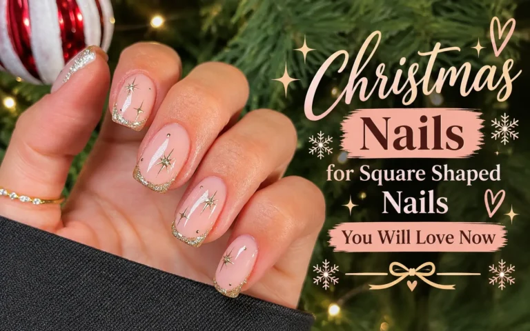 Christmas Nails for Square Shaped Nails