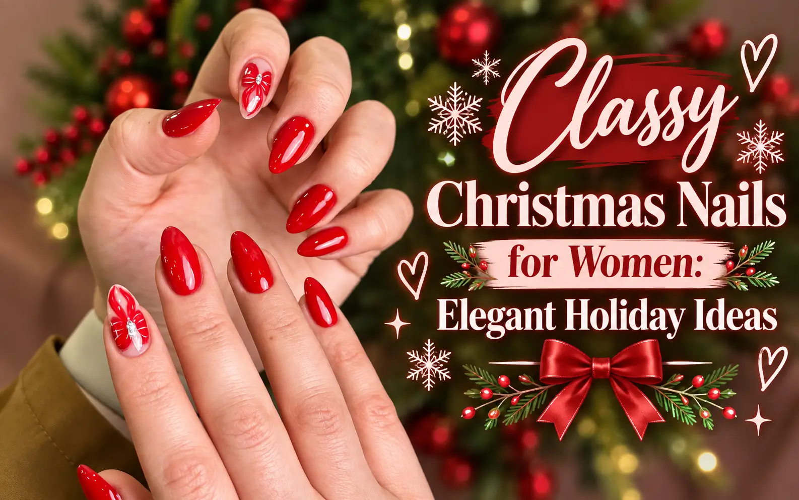 Classy Christmas Nails for Women