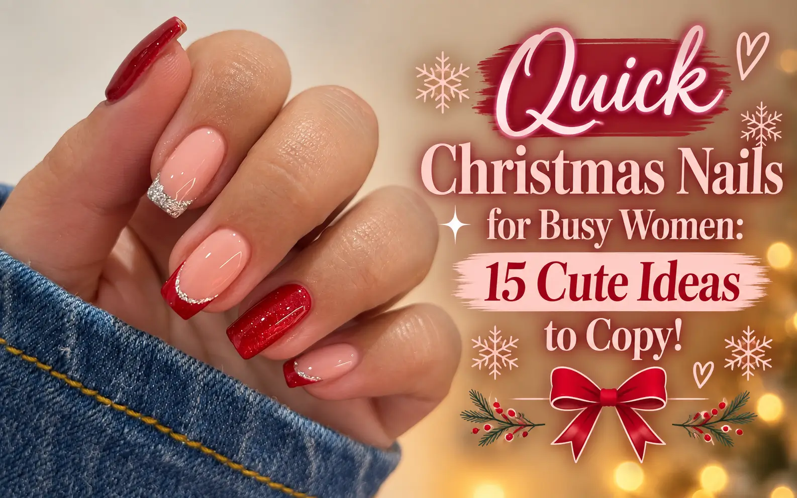 Quick Christmas Nails for Busy Women