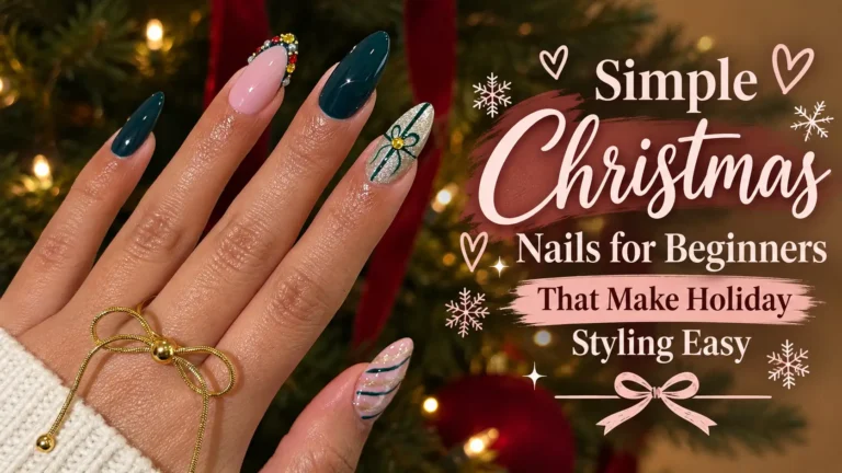 Simple Christmas Nails for Beginners