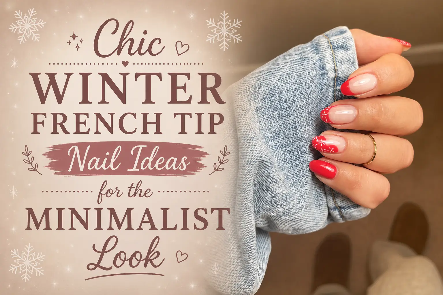 Winter French Tip Nails for Minimalists