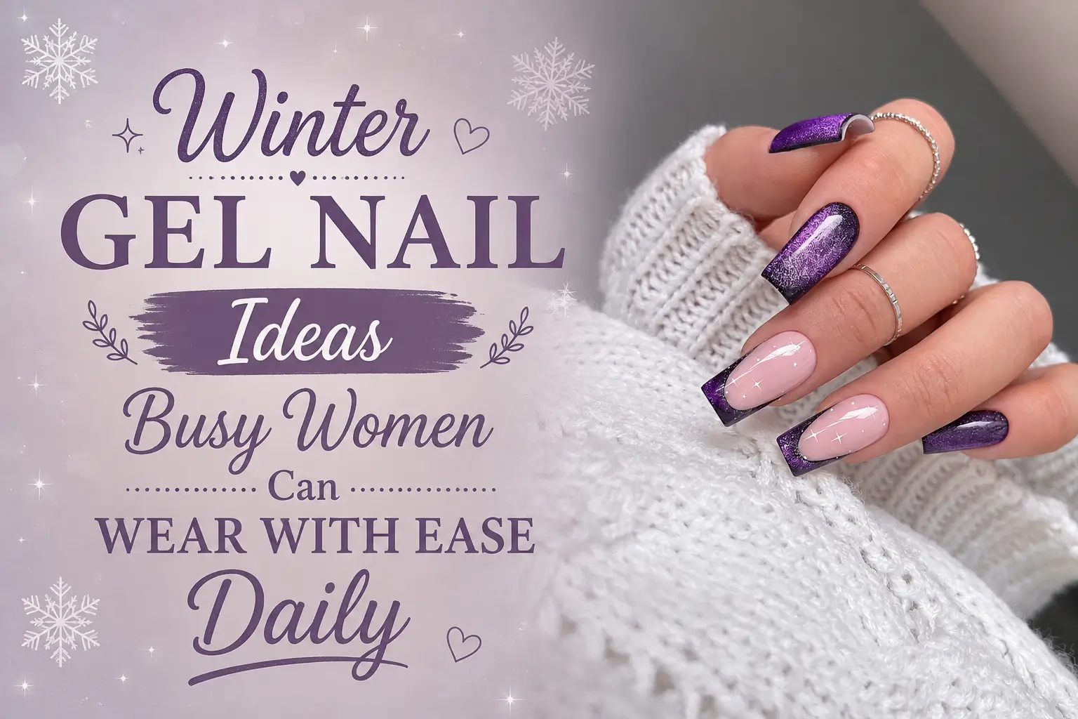 Winter Gel Nails for Busy Women