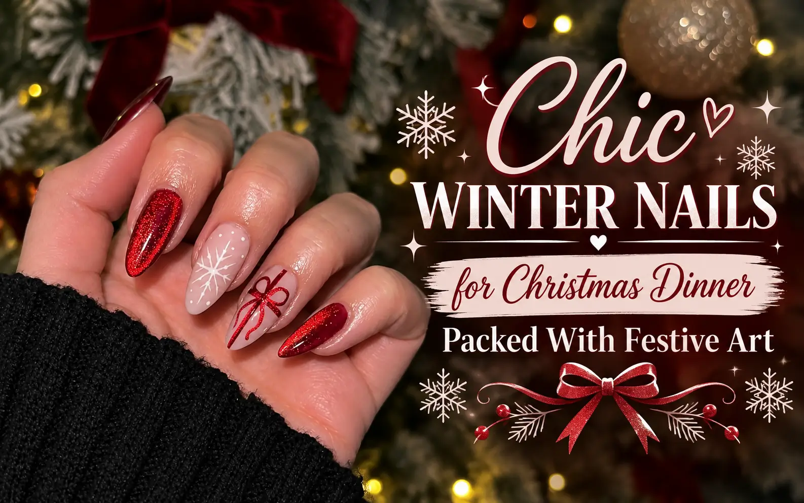 Winter Nails for Christmas Dinner