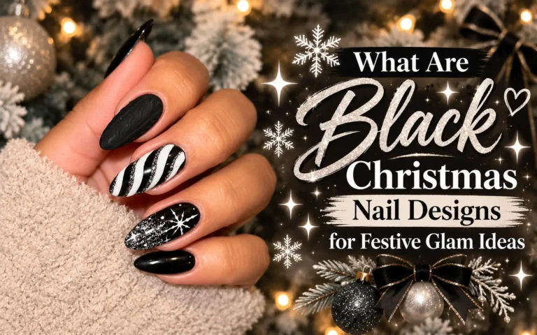 Black Christmas Nail Designs