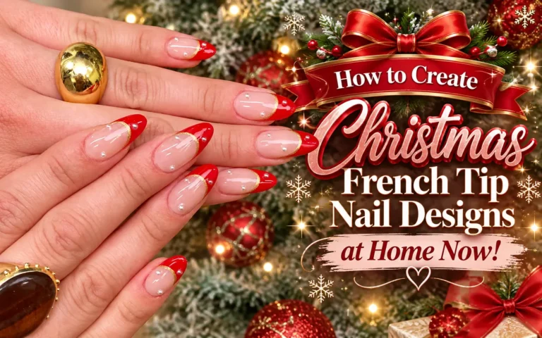 How to Create Christmas French Tip Nail Designs at Home Now