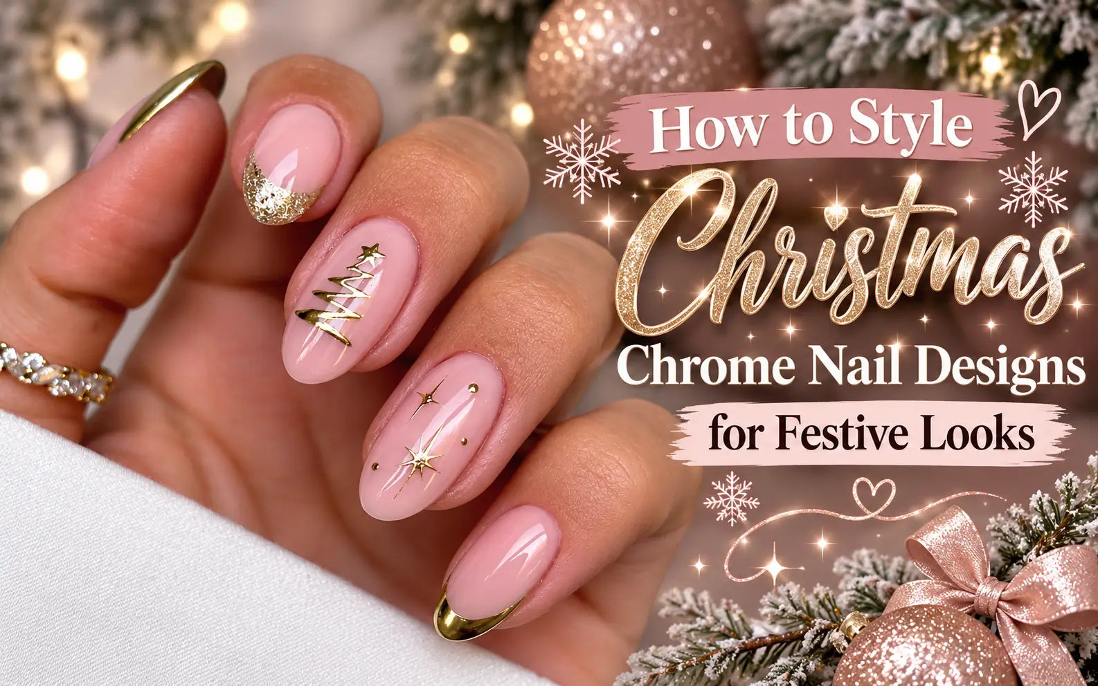 How to Style Christmas Chrome Nail Designs for Festive Looks