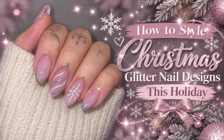 How to Style Christmas Glitter Nail Designs This Holiday