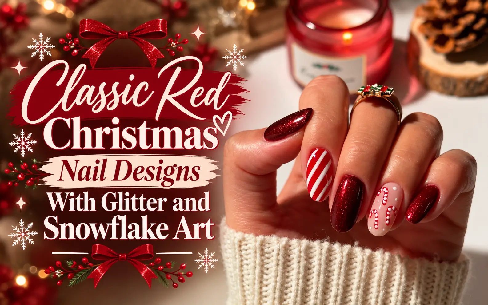 Red Christmas Nail Designs